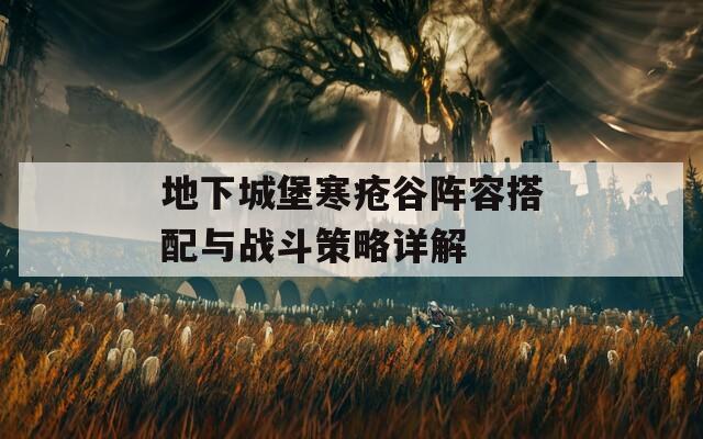地下城堡寒疮谷阵容搭配与战斗策略详解