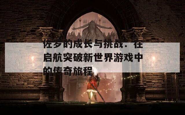 佐罗的成长与挑战：在启航突破新世界游戏中的传奇旅程