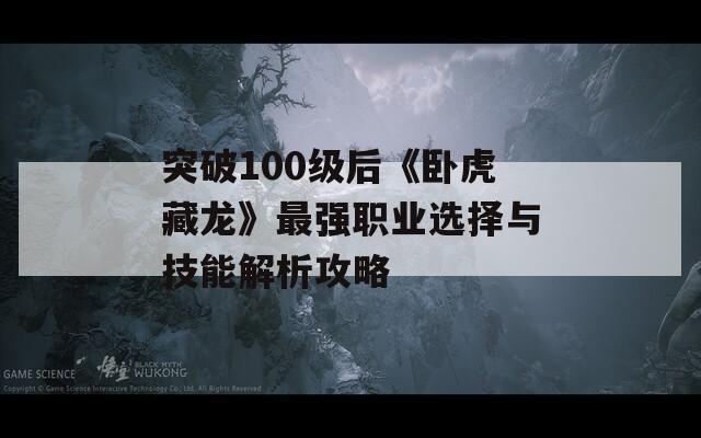 突破100级后《卧虎藏龙》最强职业选择与技能解析攻略