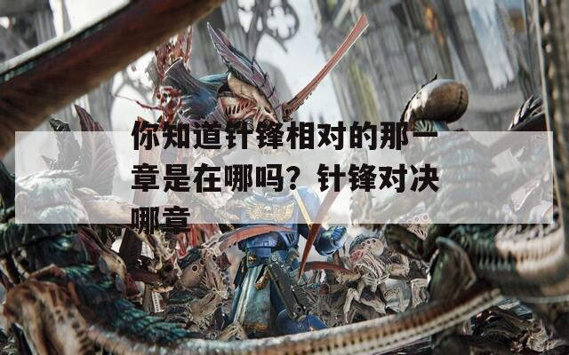 你知道针锋相对的那一章是在哪吗？针锋对决哪章