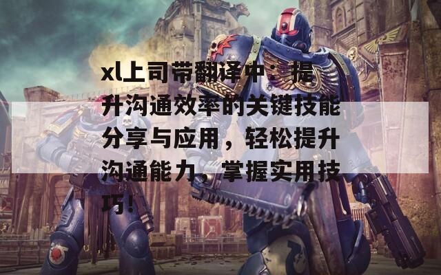 xl上司带翻译中：提升沟通效率的关键技能分享与应用，轻松提升沟通能力，掌握实用技巧！