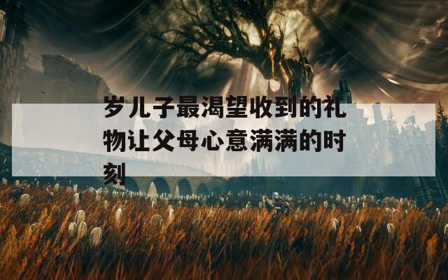 岁儿子最渴望收到的礼物让父母心意满满的时刻