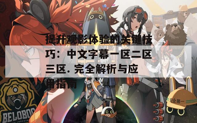 提升观影体验的关键技巧：中文字幕一区二区三区. 完全解析与应用指南
