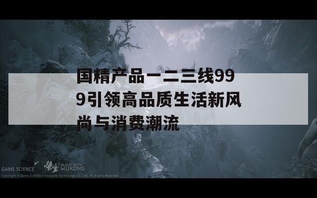 国精产品一二三线999引领高品质生活新风尚与消费潮流