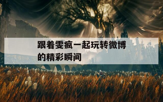 跟着雯疯一起玩转微博的精彩瞬间