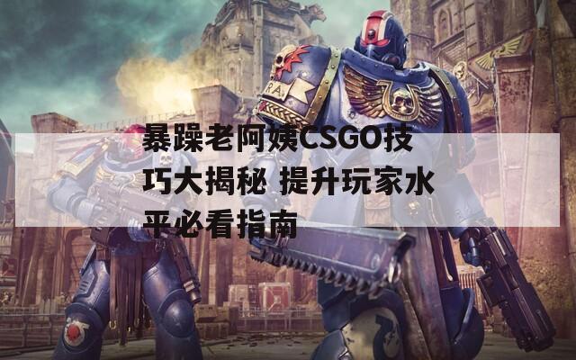暴躁老阿姨CSGO技巧大揭秘 提升玩家水平必看指南