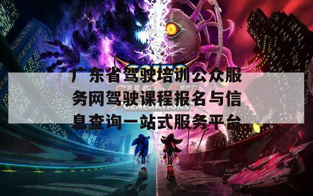 广东省驾驶培训公众服务网驾驶课程报名与信息查询一站式服务平台