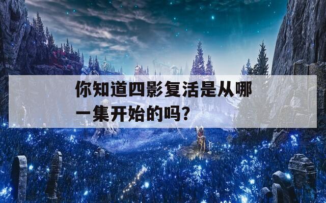 你知道四影复活是从哪一集开始的吗？