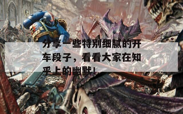 分享一些特别细腻的开车段子，看看大家在知乎上的幽默！