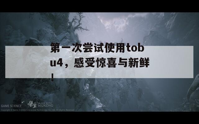 第一次尝试使用tobu4，感受惊喜与新鲜！