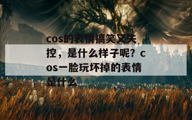 cos的表情搞笑又失控，是什么样子呢？cos一脸玩坏掉的表情是什么