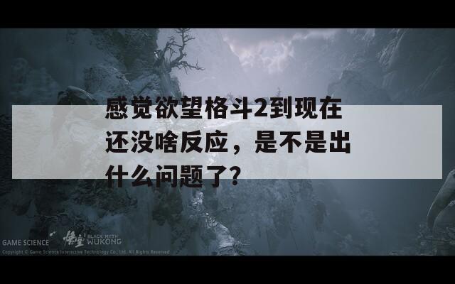 感觉欲望格斗2到现在还没啥反应，是不是出什么问题了？