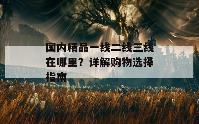 国内精品一线二线三线在哪里？详解购物选择指南