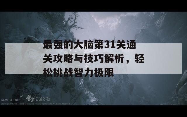 最强的大脑第31关通关攻略与技巧解析，轻松挑战智力极限