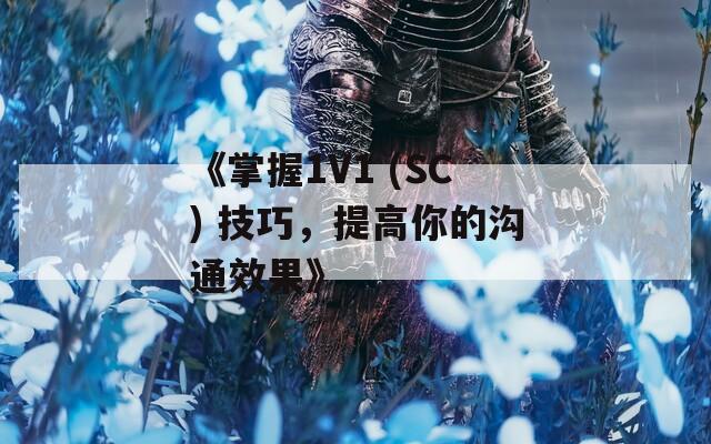 《掌握1V1 (SC) 技巧，提高你的沟通效果》