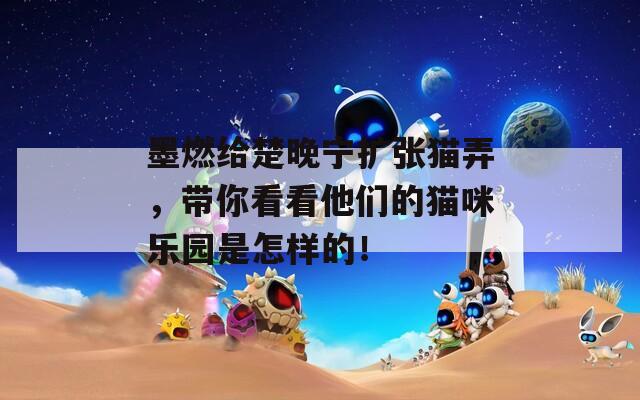 墨燃给楚晚宁扩张猫弄，带你看看他们的猫咪乐园是怎样的！