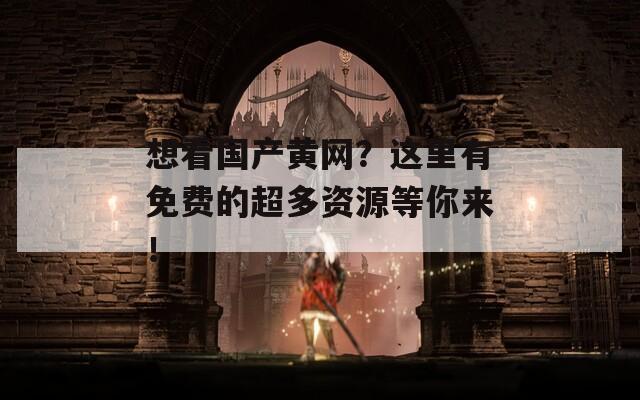 想看国产黄网？这里有免费的超多资源等你来！