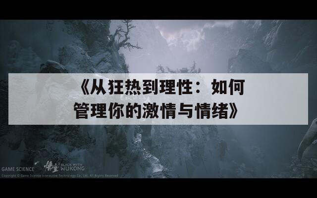 《从狂热到理性：如何管理你的激情与情绪》
