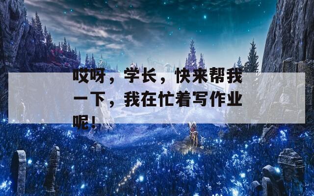 哎呀，学长，快来帮我一下，我在忙着写作业呢！