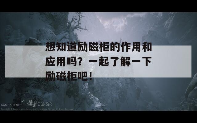 想知道励磁柜的作用和应用吗？一起了解一下励磁柜吧！