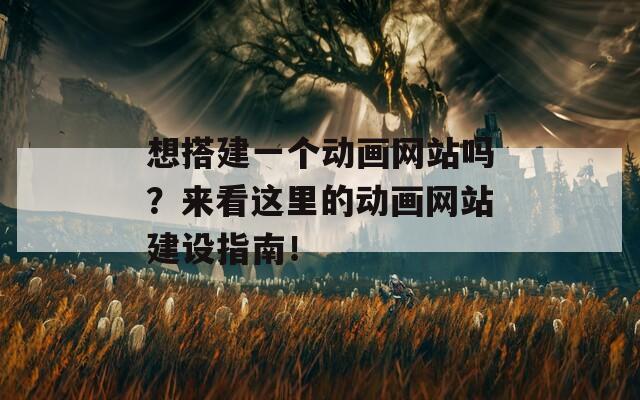 想搭建一个动画网站吗？来看这里的动画网站建设指南！