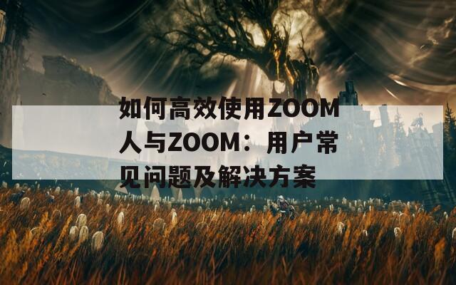 如何高效使用ZOOM人与ZOOM：用户常见问题及解决方案