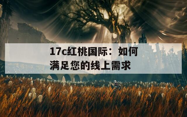17c红桃国际：如何满足您的线上需求