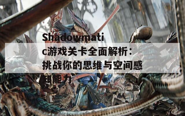 Shadowmatic游戏关卡全面解析：挑战你的思维与空间感知能力