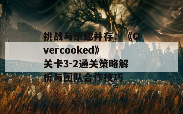 挑战与乐趣并存：《Overcooked》关卡3-2通关策略解析与团队合作技巧