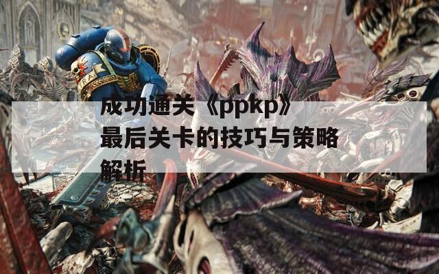 成功通关《ppkp》最后关卡的技巧与策略解析