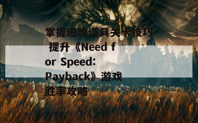 掌握进攻道具关卡技巧 提升《Need for Speed: Payback》游戏胜率攻略