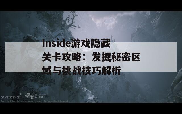 Inside游戏隐藏关卡攻略：发掘秘密区域与挑战技巧解析