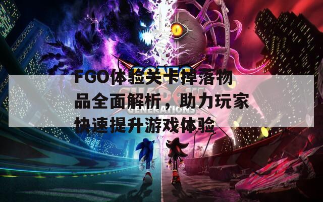 FGO体验关卡掉落物品全面解析，助力玩家快速提升游戏体验