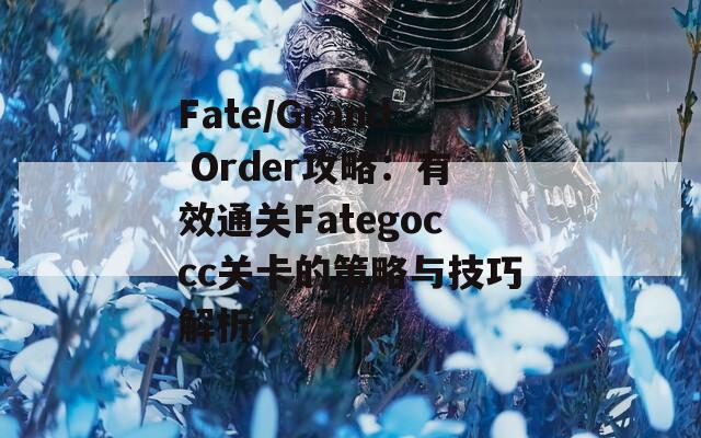 Fate/Grand Order攻略：有效通关Fategoccc关卡的策略与技巧解析