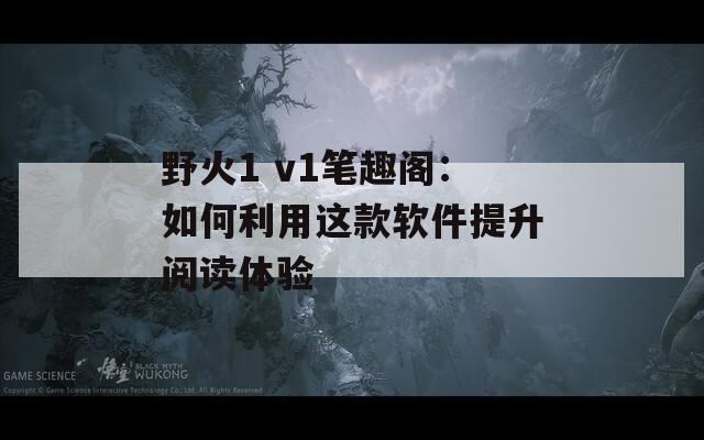 野火1 v1笔趣阁：如何利用这款软件提升阅读体验