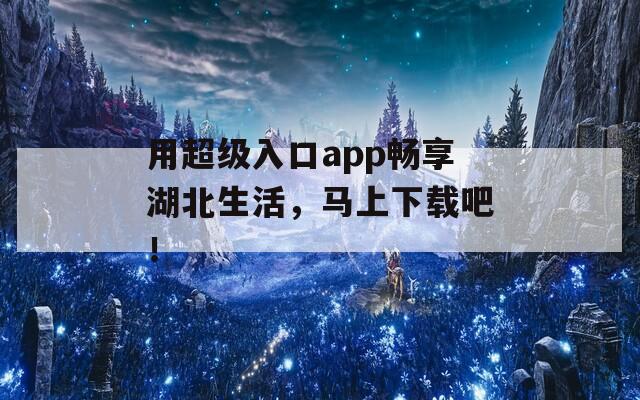 用超级入口app畅享湖北生活，马上下载吧！
