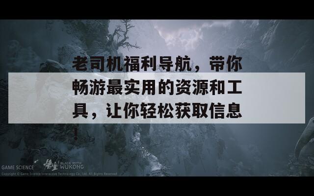 老司机福利导航，带你畅游最实用的资源和工具，让你轻松获取信息！