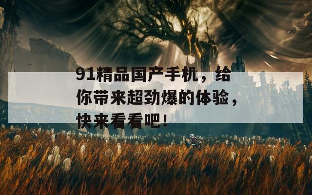 91精品国产手机，给你带来超劲爆的体验，快来看看吧！