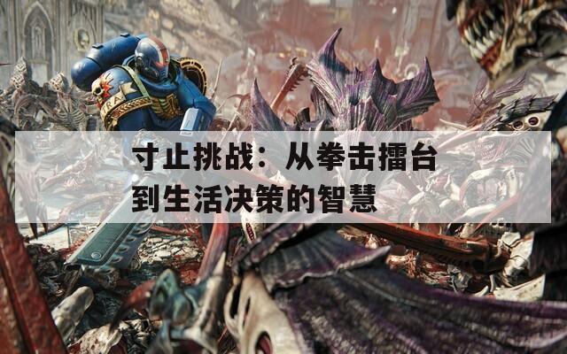 寸止挑战：从拳击擂台到生活决策的智慧
