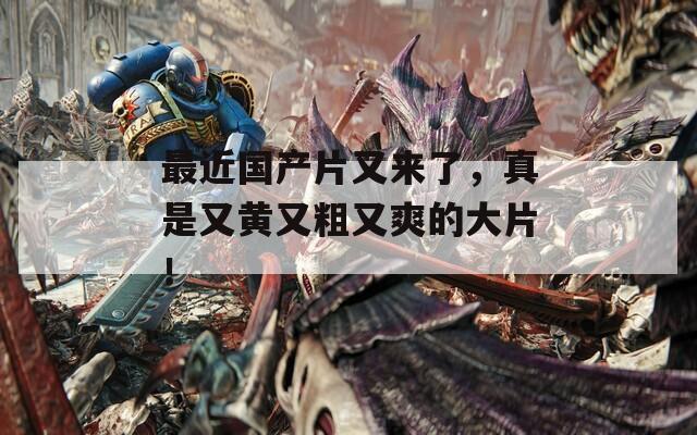 最近国产片又来了，真是又黄又粗又爽的大片！