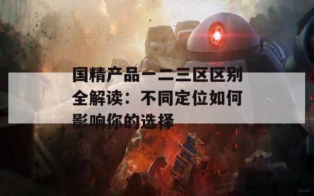 国精产品一二三区区别全解读：不同定位如何影响你的选择