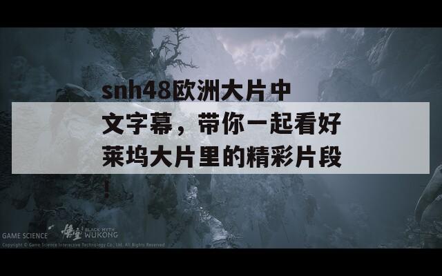 snh48欧洲大片中文字幕，带你一起看好莱坞大片里的精彩片段！