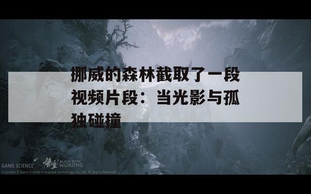 挪威的森林截取了一段视频片段：当光影与孤独碰撞