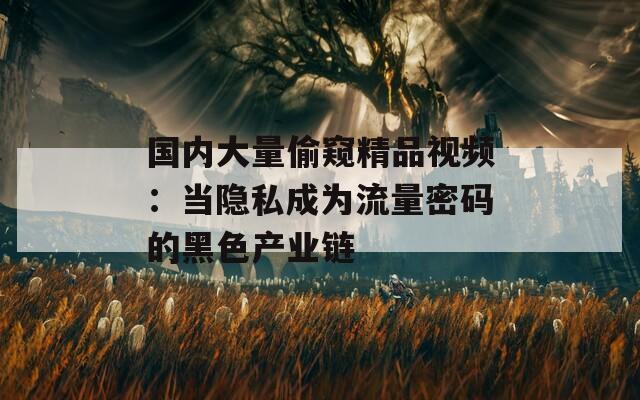 国内大量偷窥精品视频：当隐私成为流量密码的黑色产业链