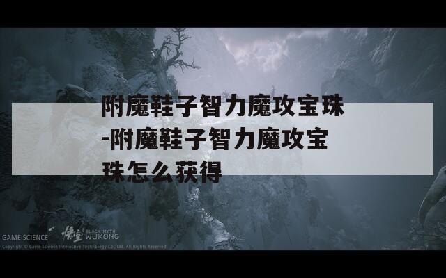 附魔鞋子智力魔攻宝珠-附魔鞋子智力魔攻宝珠怎么获得