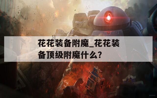 花花装备附魔_花花装备顶级附魔什么？