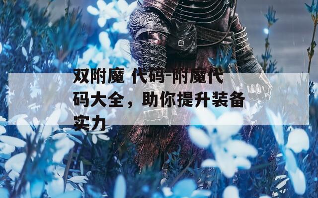 双附魔 代码-附魔代码大全，助你提升装备实力