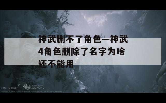 神武删不了角色—神武4角色删除了名字为啥还不能用