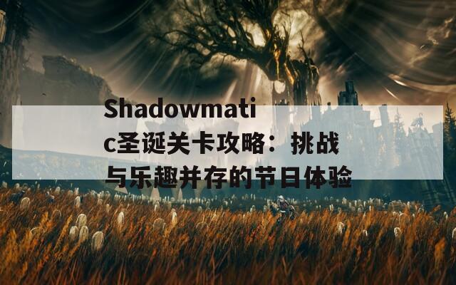 Shadowmatic圣诞关卡攻略：挑战与乐趣并存的节日体验